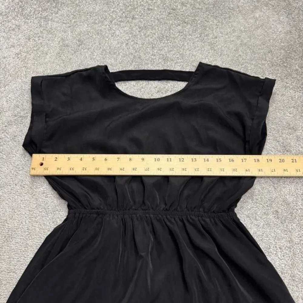 Pink Republic Cut Out A-Line Mini Dress Women Medium Black Elastic Waist Classic